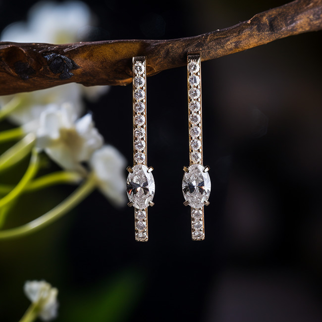 What are the different cuts available for lab grown diamond earrings